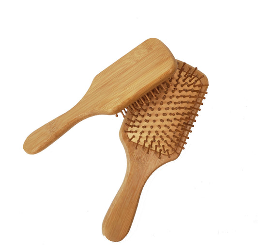 🌿✨ Bambriss™ Glide Paddle Bamboo Hair Brush