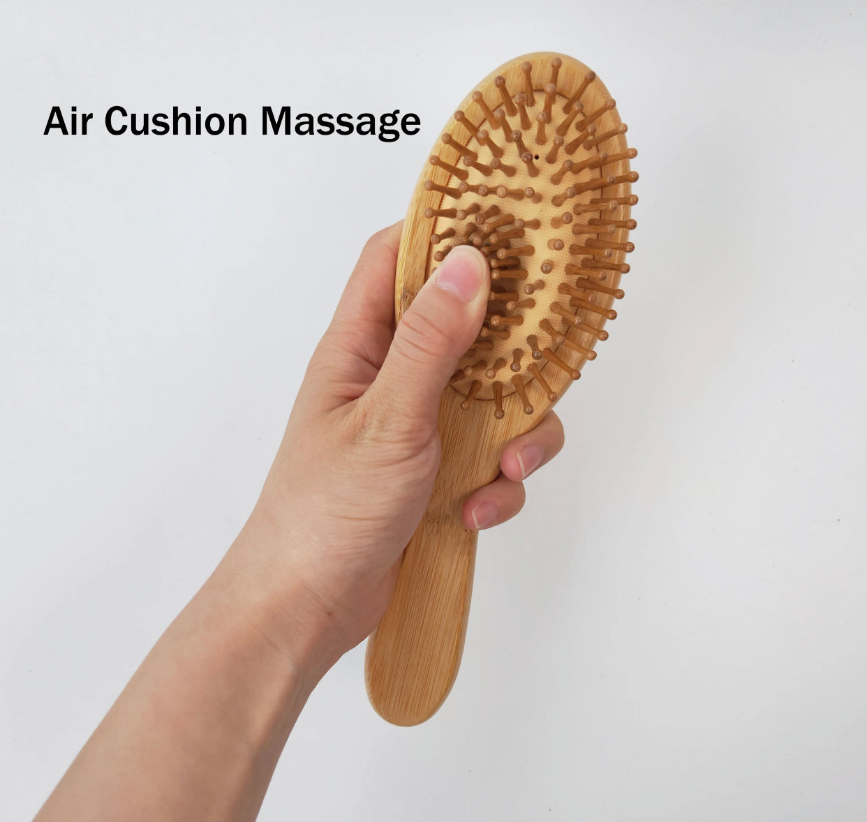 Organic Bamboo Hair Brush with Organic Cotton Bag Suit All Hair Types For Women,Men And Kids