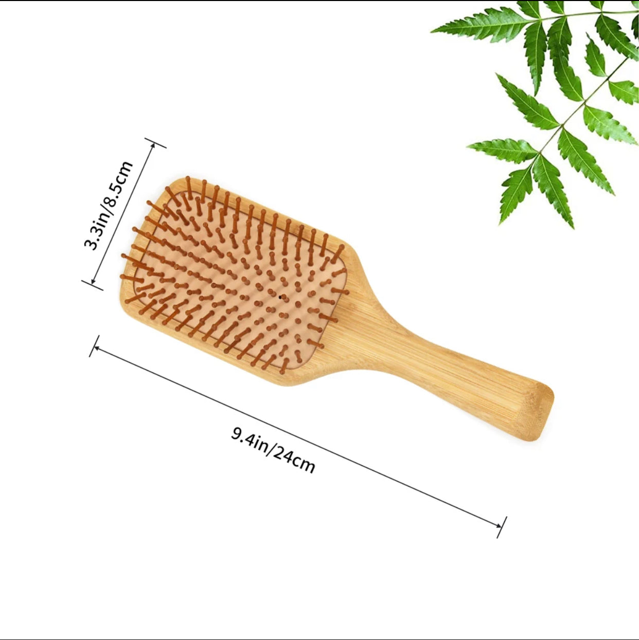 Eco- Friendly paddle Hair Brush With Organic Cotton Bag for Women, Men and Kids gives you Healthy Hair