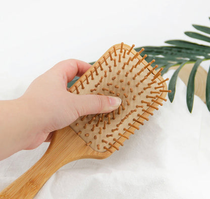 Eco- Friendly paddle Hair Brush With Organic Cotton Bag for Women, Men and Kids gives you Healthy Hair