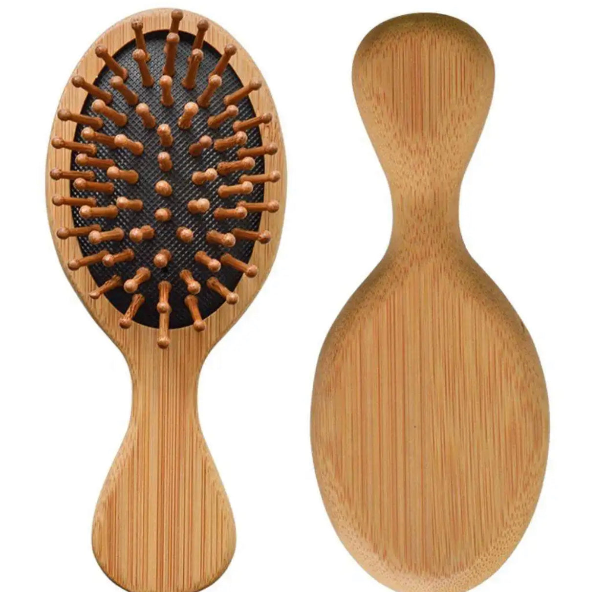 Organic Bamboo Hair Brush With Organic Cotton Bag for Girls And Boys