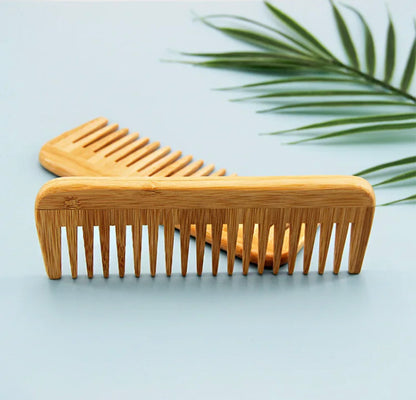 Organic Bamboo Comb set for women, men and kids suit All Hair Types