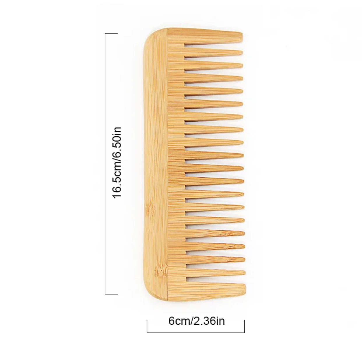 Wide tooth detangling comb