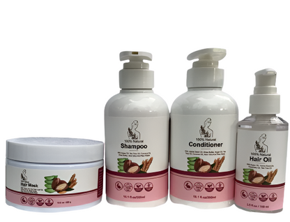 100% Natural Organic Vegan Hair Shampoo Set