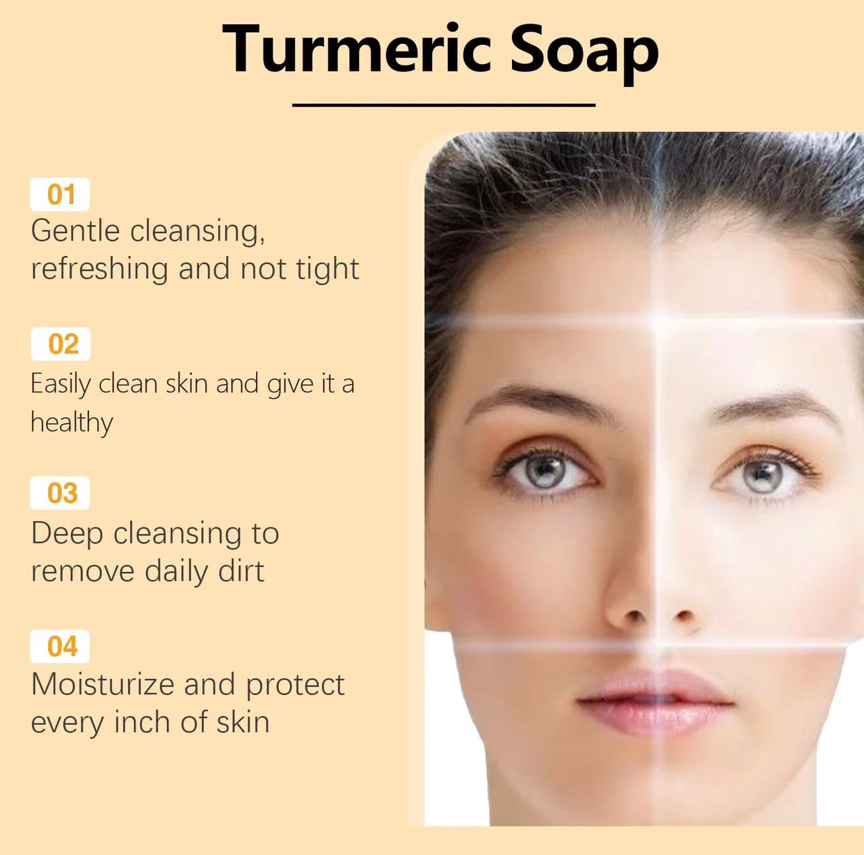 Organic Herbal Handmade Skin Whitening, And Anti AcneTurmeric Soap For All Skin Types